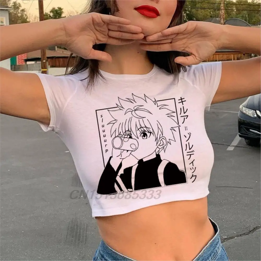 

Siuuuurp Manga Graphic Women Crop Tops Japanese Anime Haikyuu Short T-shirts 100 Percent Premium Cotton Lady Sexy Tee Shirts
