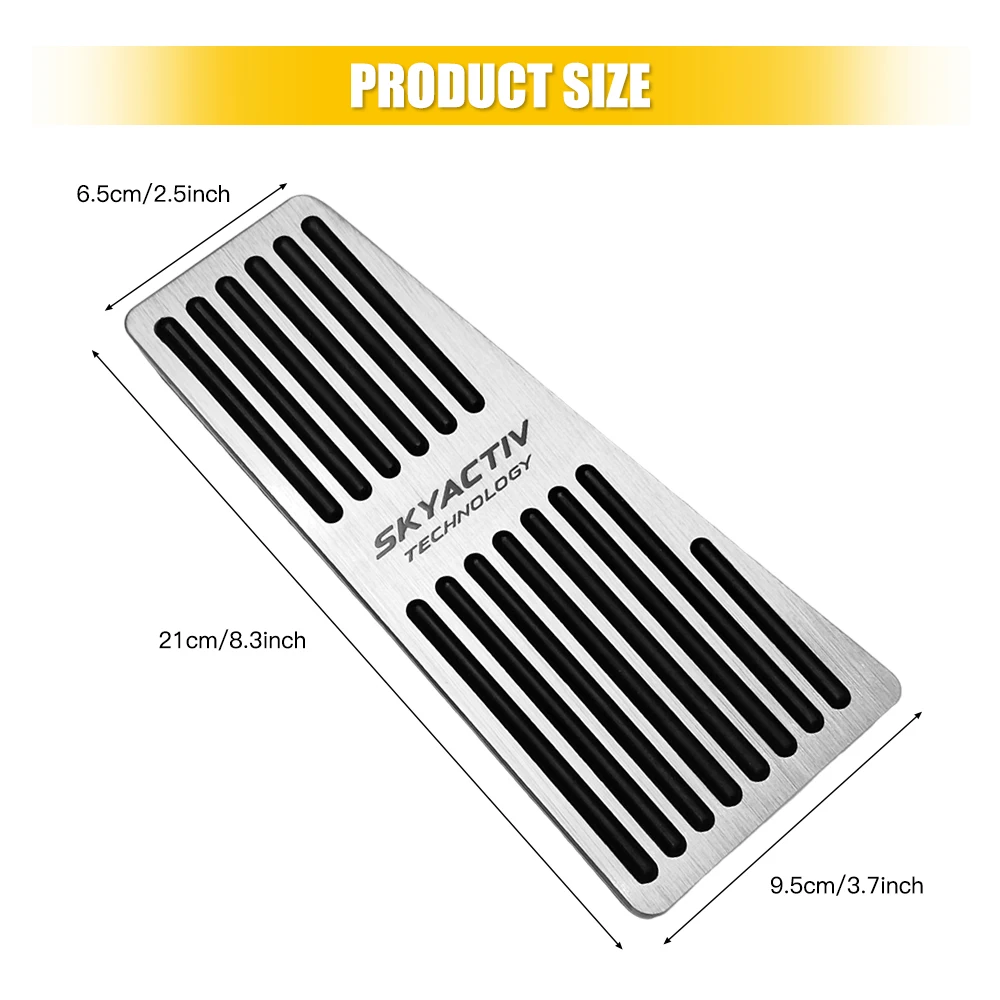 

Для Mazda 2 3 BM 6 GJ CX-5 CX5 CX 5 CX3 CX8 CX9 2012-2022 подставка для ног акселератора, гальма, педаль, накладка, пластина 4/3/2/1 шт.