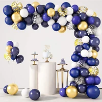 129pcs navy blue gold balloons garland kit confetti balloon arch for boys birthday baby shower wedding party decorations