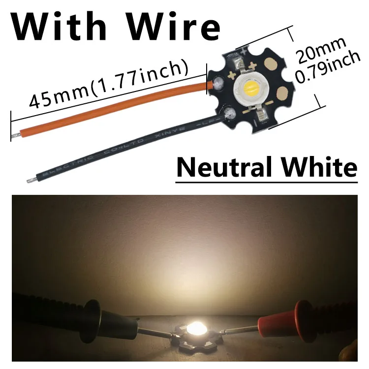 

10 шт. 1 Вт 3 Вт 3 В 20 мм светодиод высокой мощности с проводным чипом, лампочками, печатной платой с диодами WireSMD COB 2000K 3000K 4000K 6500K Красный Зеленый Синий