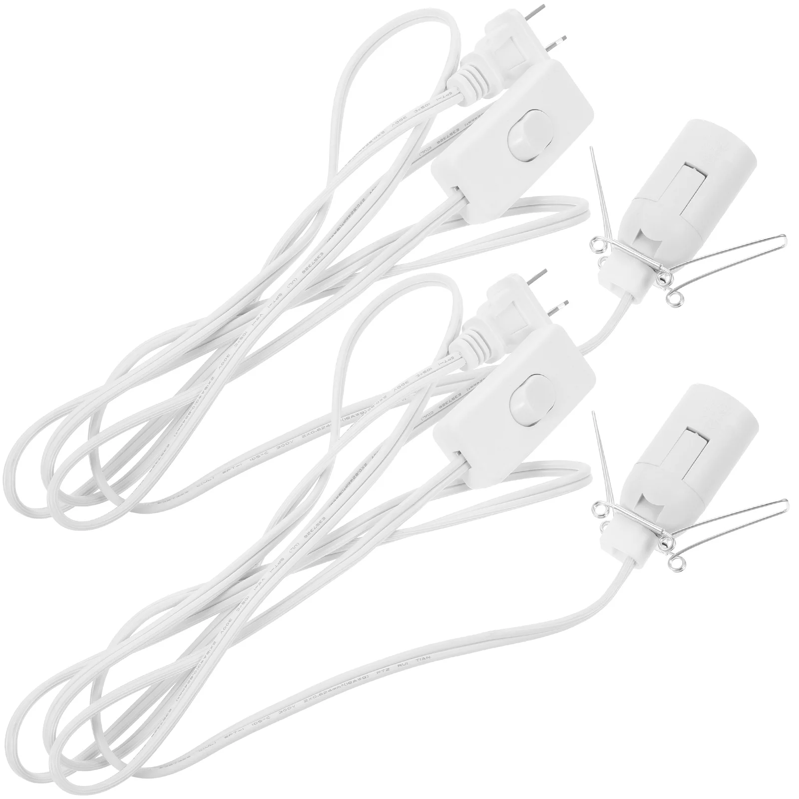 

2pcs Salt Lamp Cord Replacement E12 Base Power Cord Cable With Switch Us Plug