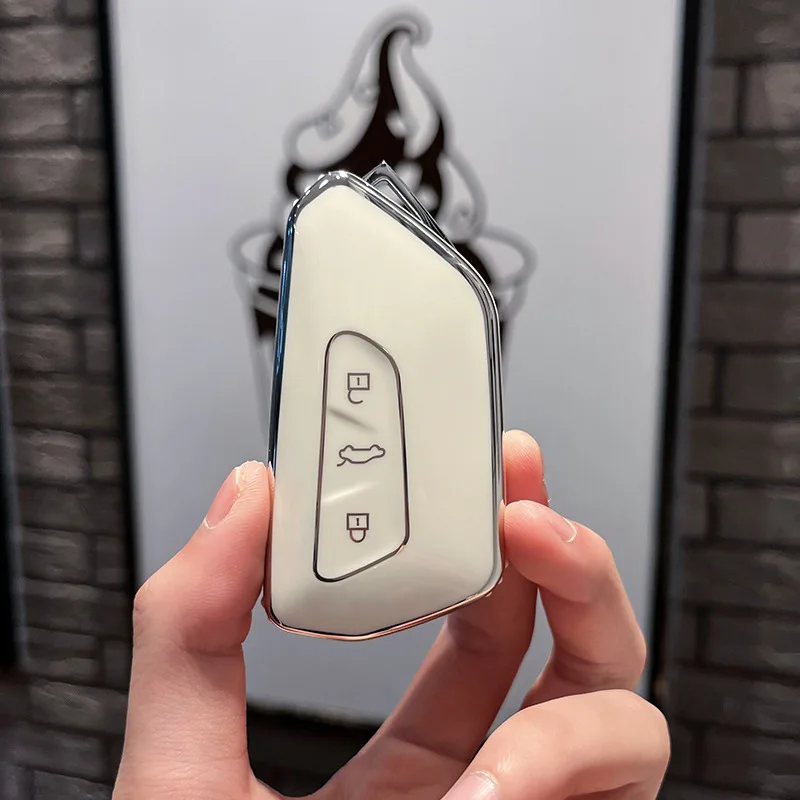 Чехол ТПУ для автомобильного ключа чехол VW Volkswagen Golf 8 MK8 ID3 ID4 Cupra Skoda Octavia A8 SEAT Leon MK4