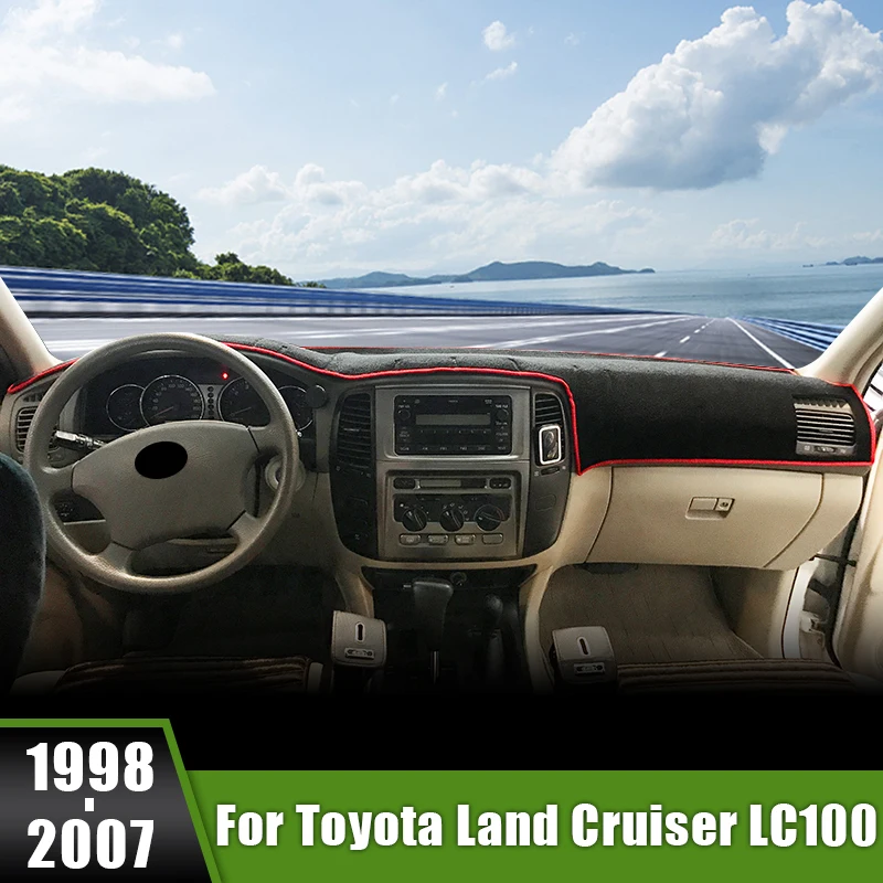 

For Toyota Land Cruiser LC100 1998-2002 2003 2004 2005 2006 2007 Car Dashboard Cover Avoid Light Pads Sun Shade Mats Carpets
