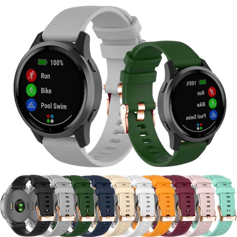 

Силиконовый сменный ремешок для Garmin Vivoactive 4 3 Forerunner 245 955 645 шнур 2 Plus Move 3 фотобраслет