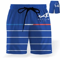2022 new f1 sports pants mens formula one alpine team blue casual shorts summer beach shorts breathable large casual pants
