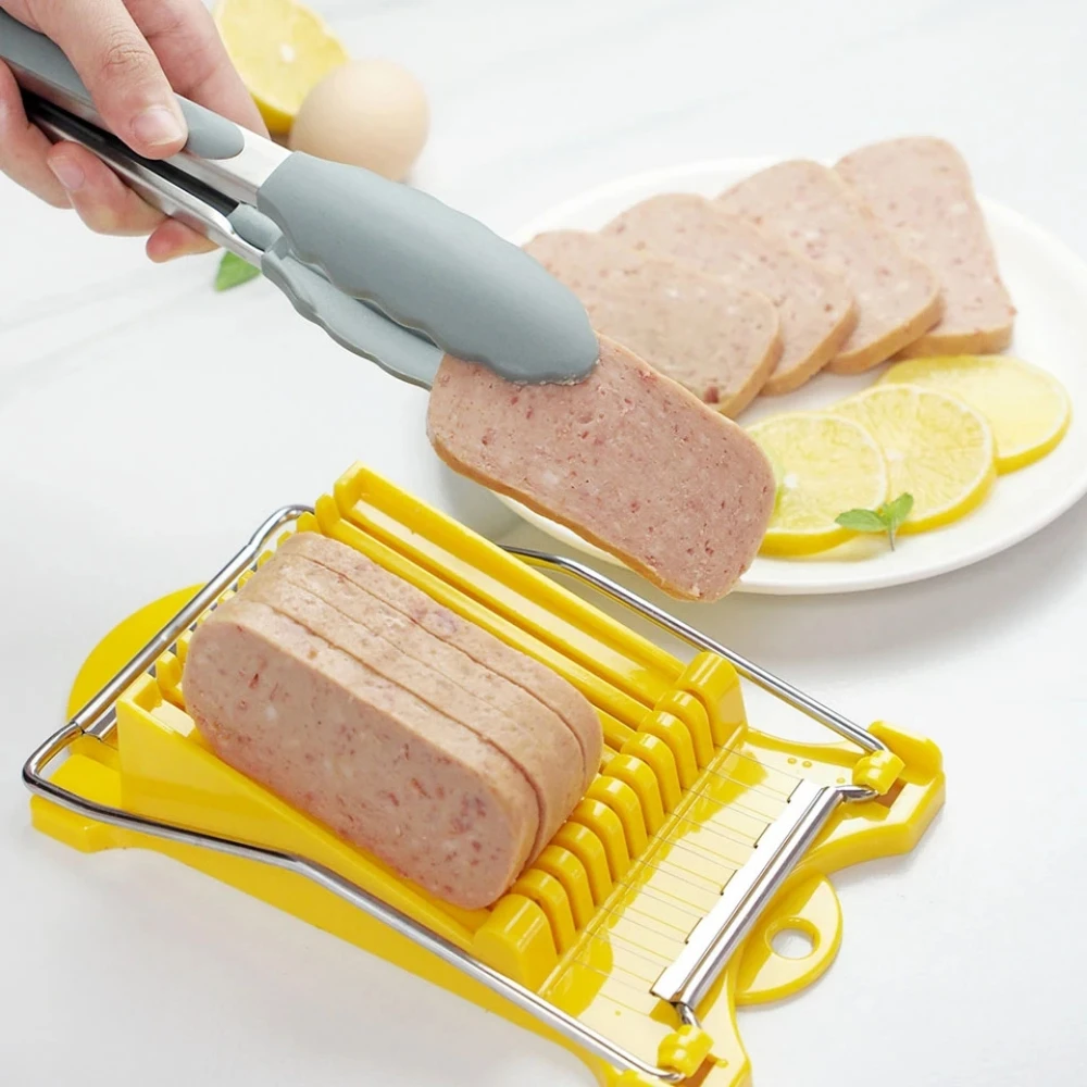 

Многофункциональная нарезка для банана, мяса, яиц, нож для яиц из нержавеющей стали, слайсер для яиц, секционер, резак, форма, кухонные приспо...