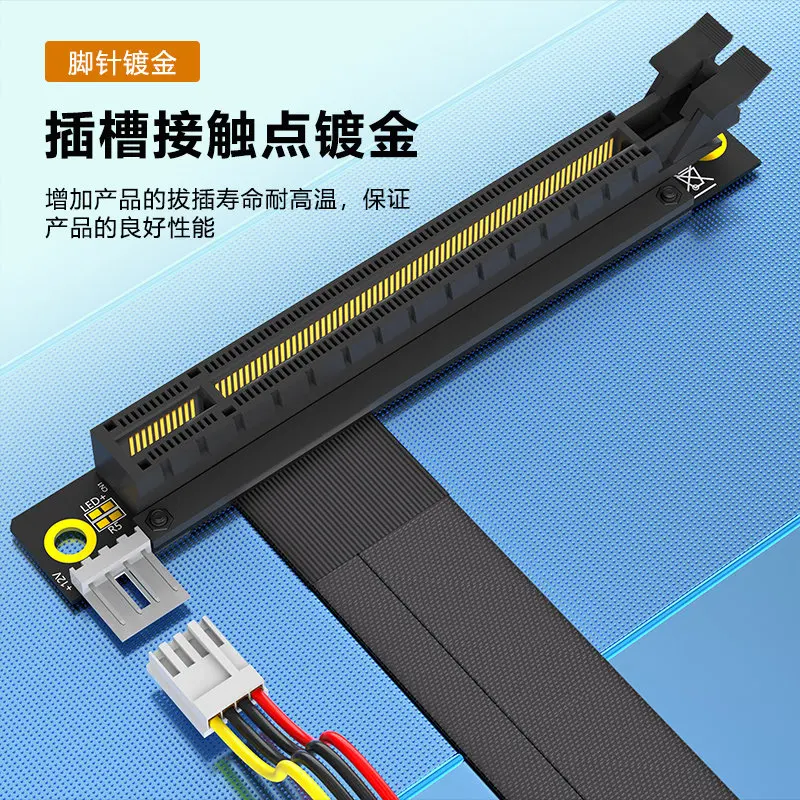 Фото Кабель-удлинитель M.2 NGFF M-Key для PCI-E 16X, кабель-переходник NVME на PCIe X16 №4