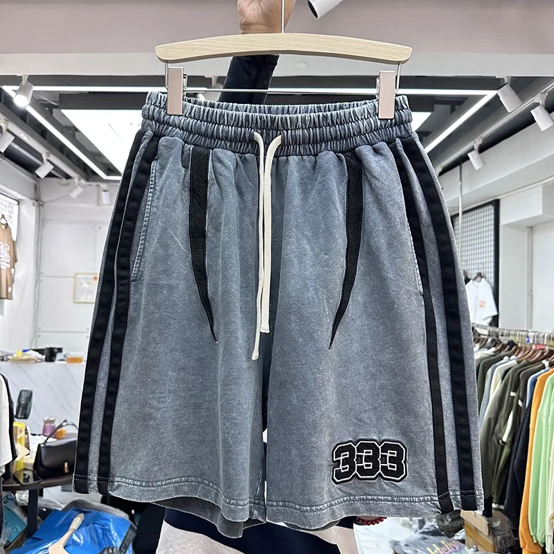 

Taped embroidered stitched shorts