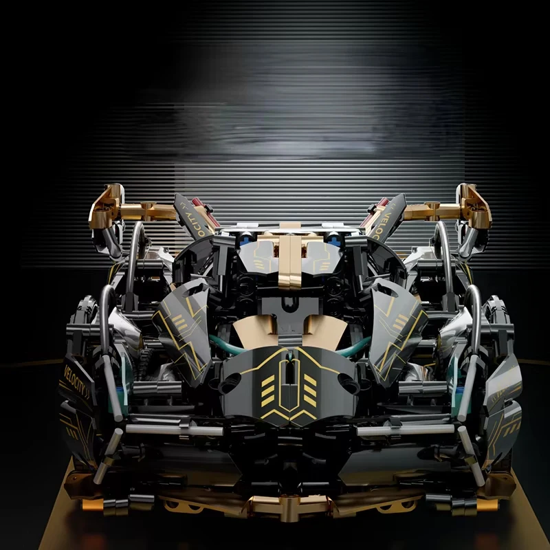 2024 черный комплект строительных блоков V12 взрослый родстер RC Tech Racer 1:14 набор