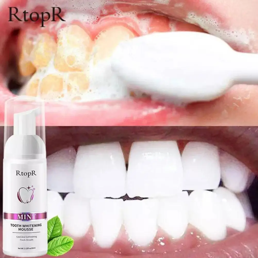 Effective Teeth Cleansing Whitening Mousse Toothpaste Stains Dental Hygiene Removal Treatment Breath Care Plaque Oral Tool S0D5