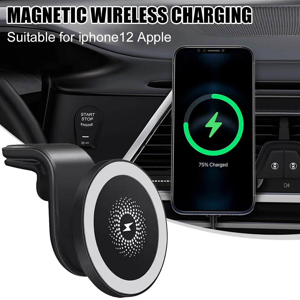 

Car Phone Charger Wireless Charging 15W Air Outlet Clip Phone Mount Adjustable Bracket Phone Holder for iPhone 12 13 Support CSV