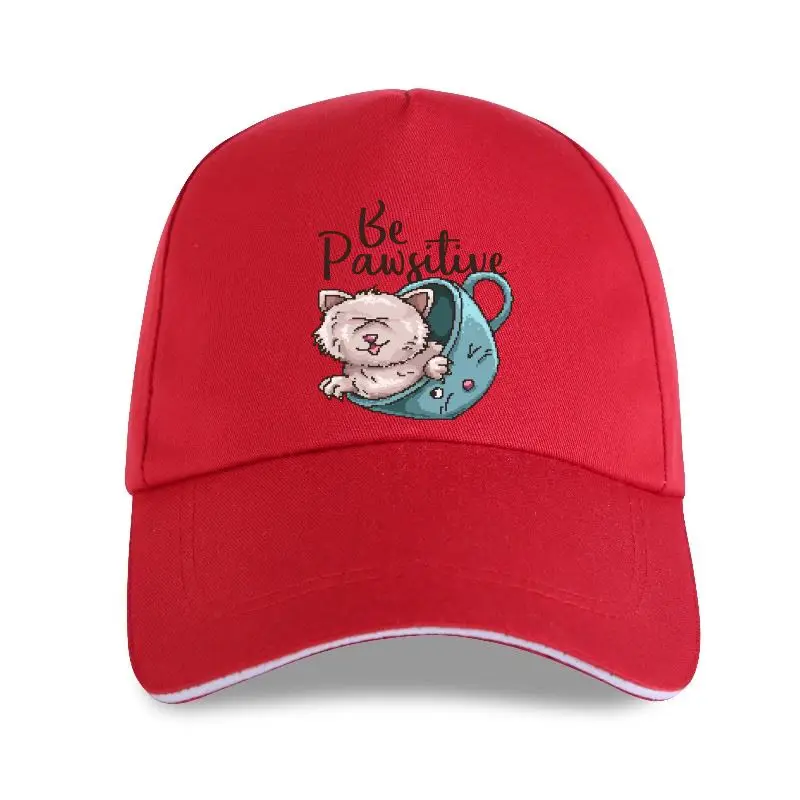 Be Pawsitive Baseball cap Mens Paw Positive Cat Kitten Cute Funny Gift Loose Size