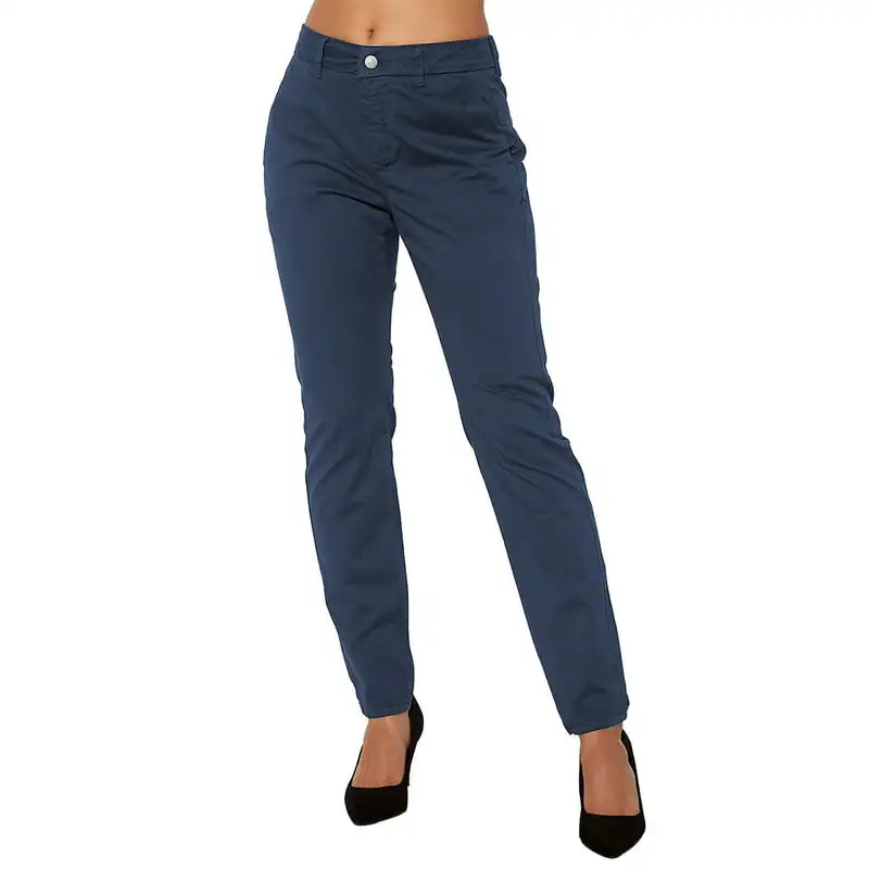 

Women Mid-Rise Stretch Work Pants Female Long Trousers