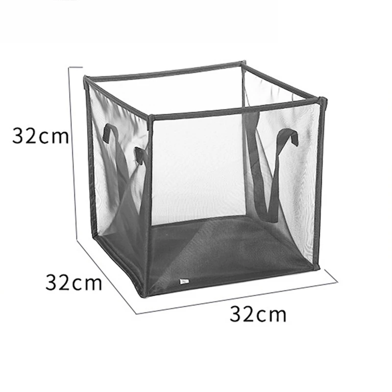 6 Pcs Popup Laundry Hamper Small Collapsible Baskets With Handles Portable Mesh