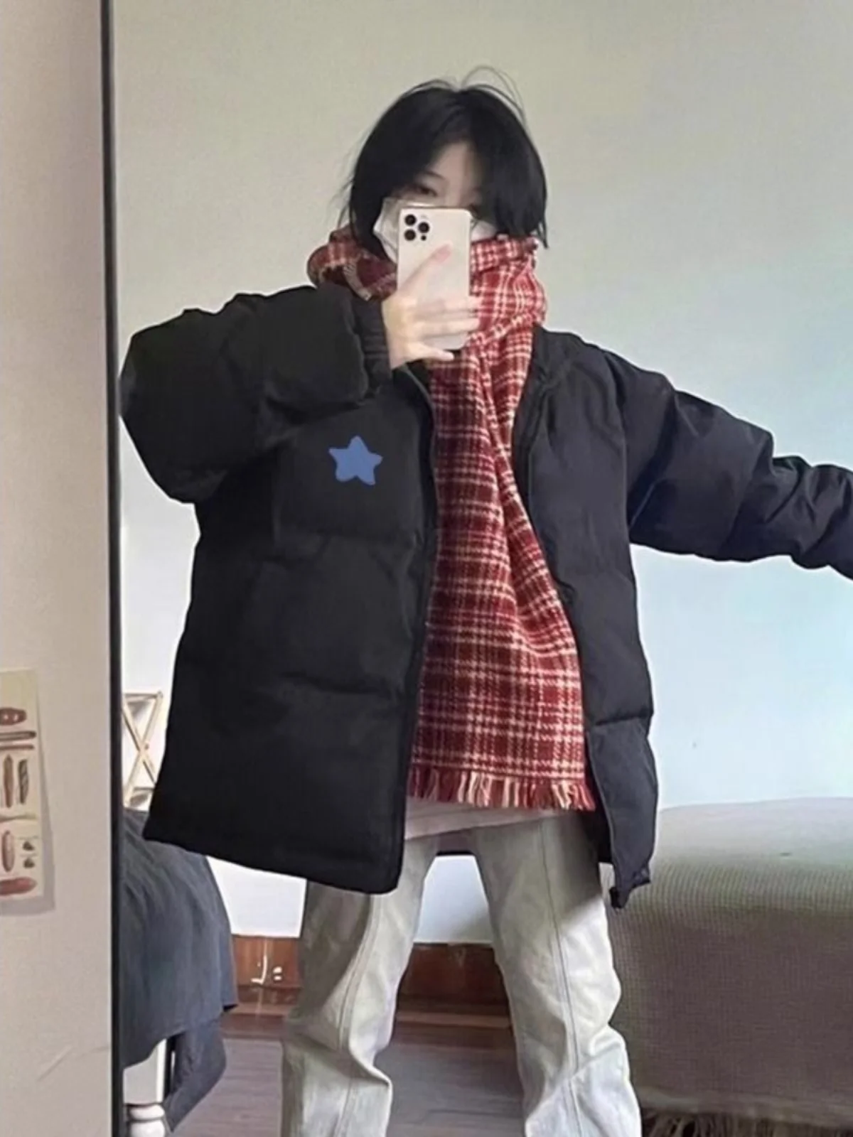 Chubby Girl Большие размеры 50 00 кг Черный пуховик с воротником-стойкой Одежда на