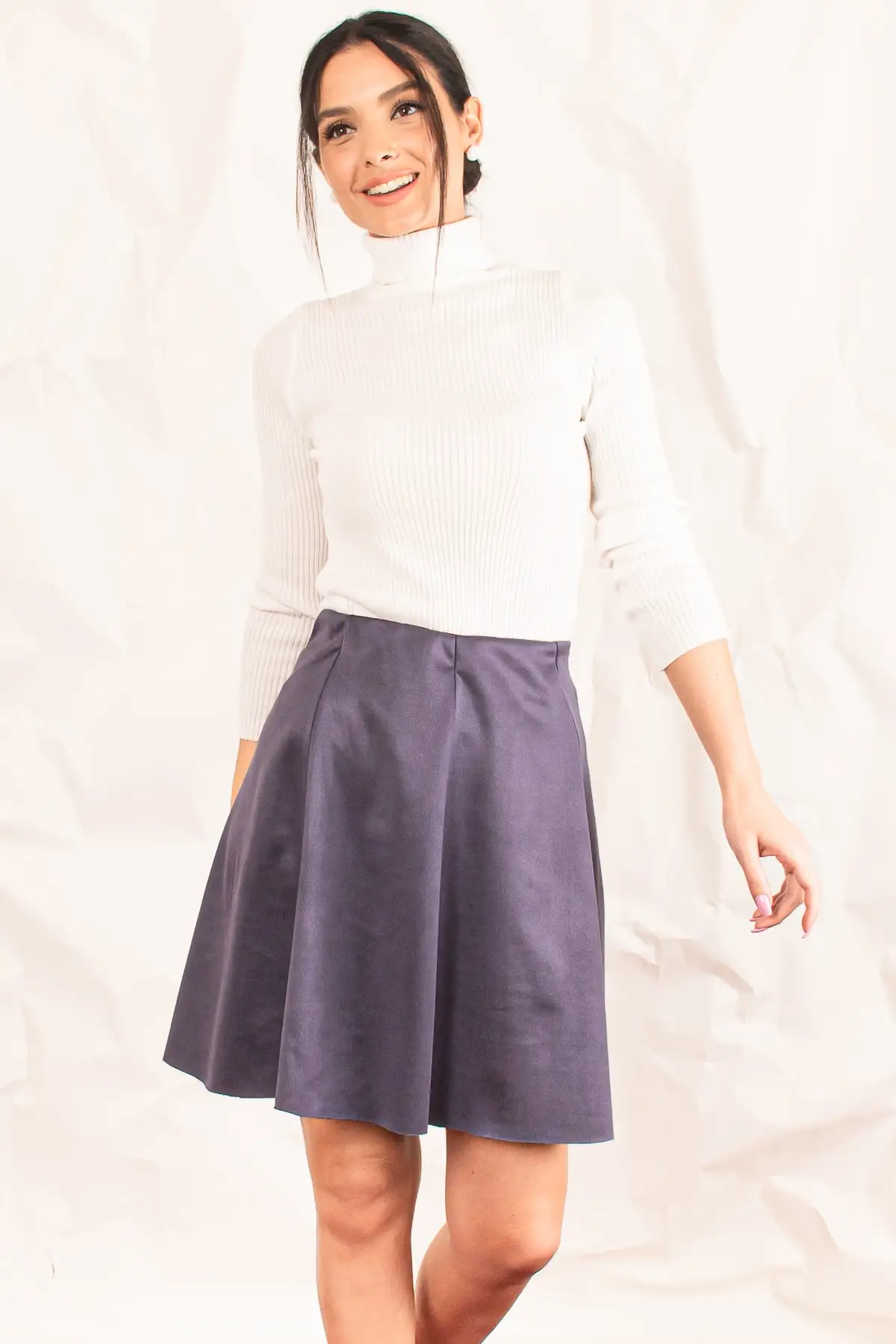 Armonika женская серая замшевая КРУГЛАЯ ЮБКА ARM-20K001073 | Женская одежда