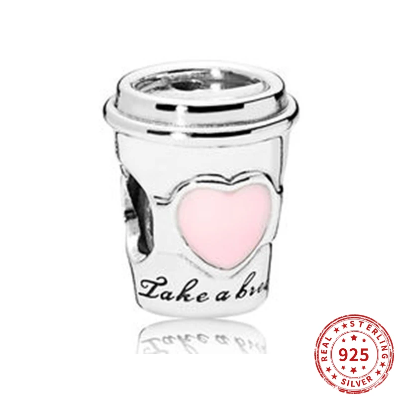 Настоящие искусственные кофейные бусины чашка эмалированные шармы для женщин