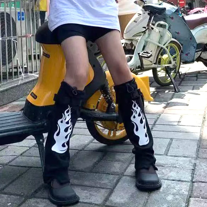 Four Seasons Universal Over-the-Knee Y2K Warm Foot Cover Punk Gothic Solid Color Women Stockings Street Hot Girl Skinny Leg Cove