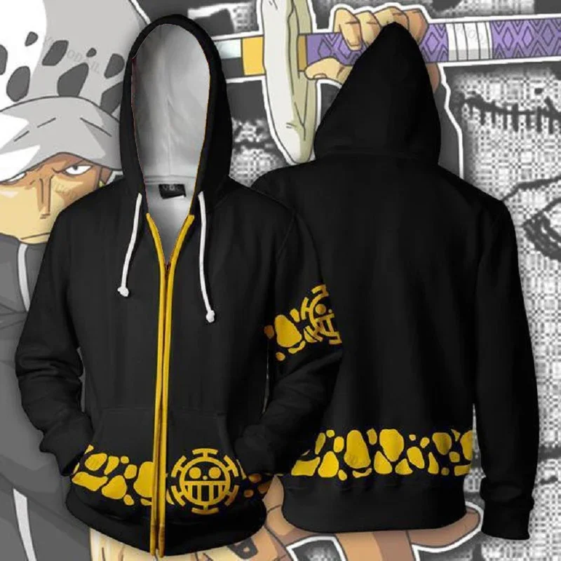 Аниме цельные толстовки пуловер с 3D принтом свитшот обезьянка д Луффи Эйс сабо