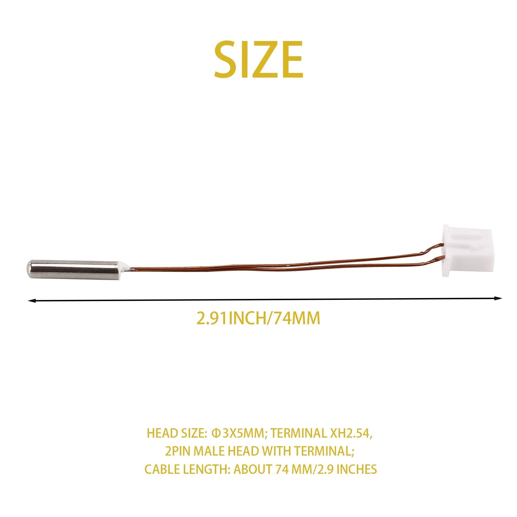 1 шт. Встроенный датчик термистора + 300 градусов подходит для нагревательного