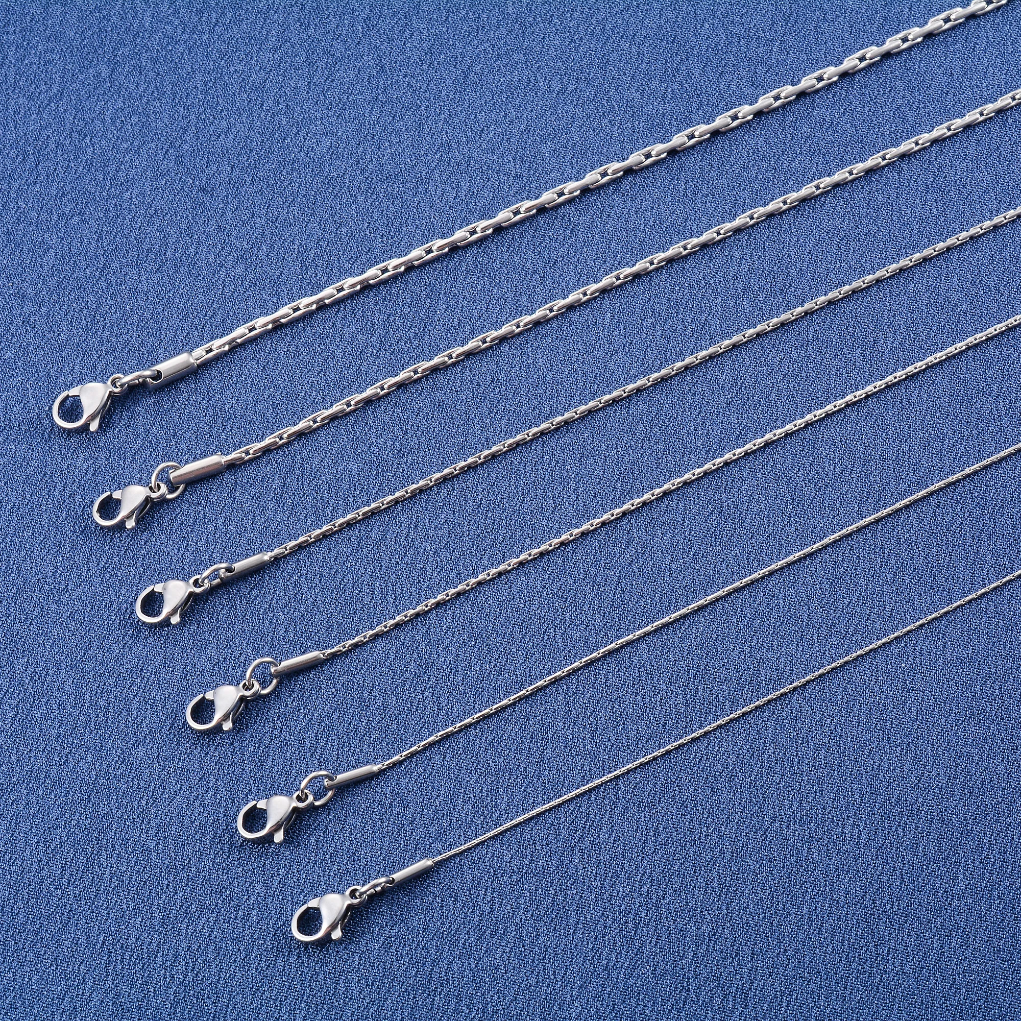 Кабельная цепь на шею из нержавеющей стали