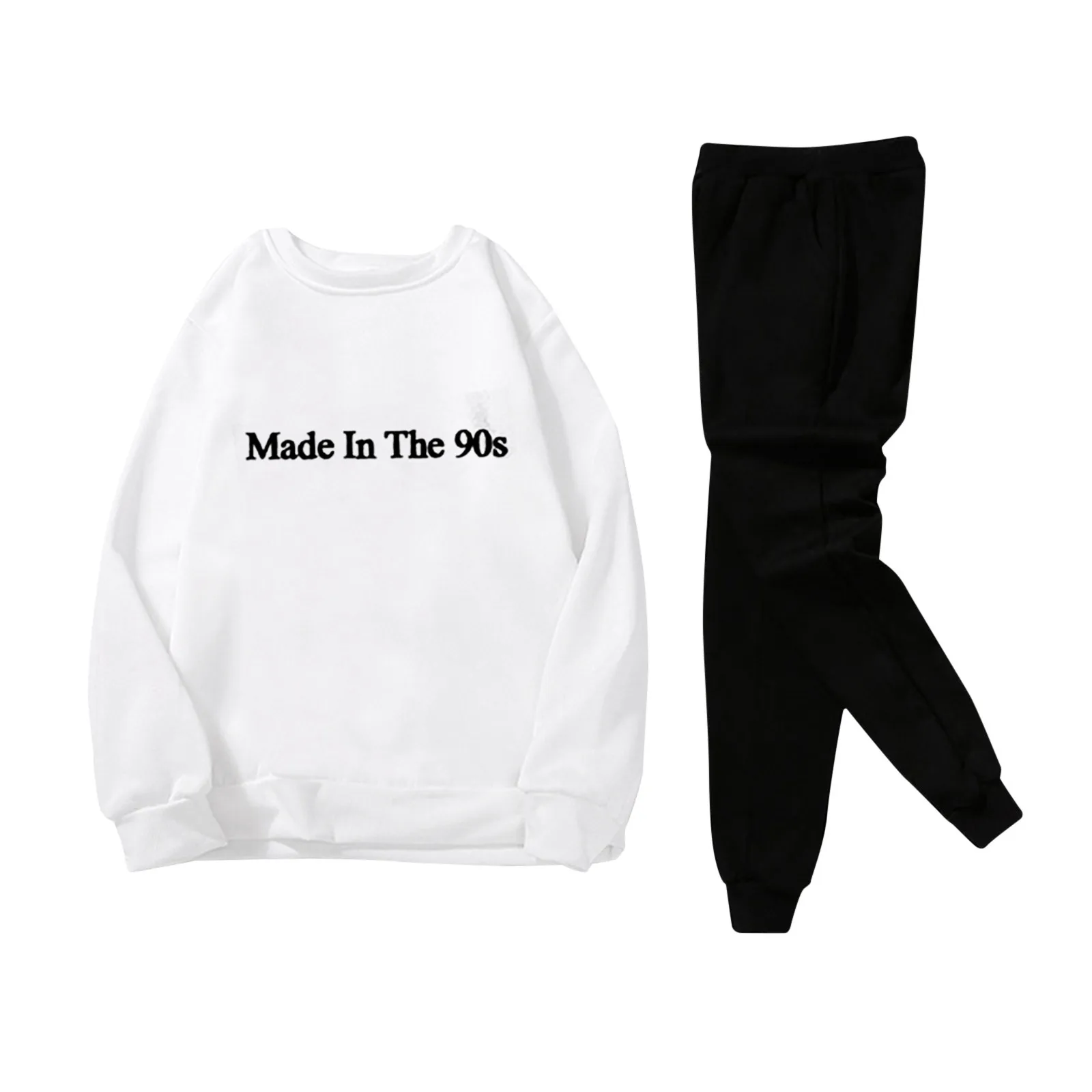 

Men And Women Sweatshirt Set Autumn And Winter Leisure Print Soft Set Long Sleeve Hooded Sweater Pants Sports Sets