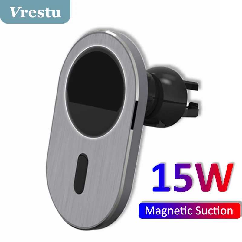 

Qi 15W Magnetic Wireless Charger for iPhone 12 Mini Pro Max 13Pro Stable 360 Degree Rotation Car Outlet Phone Holder GPS Bracket