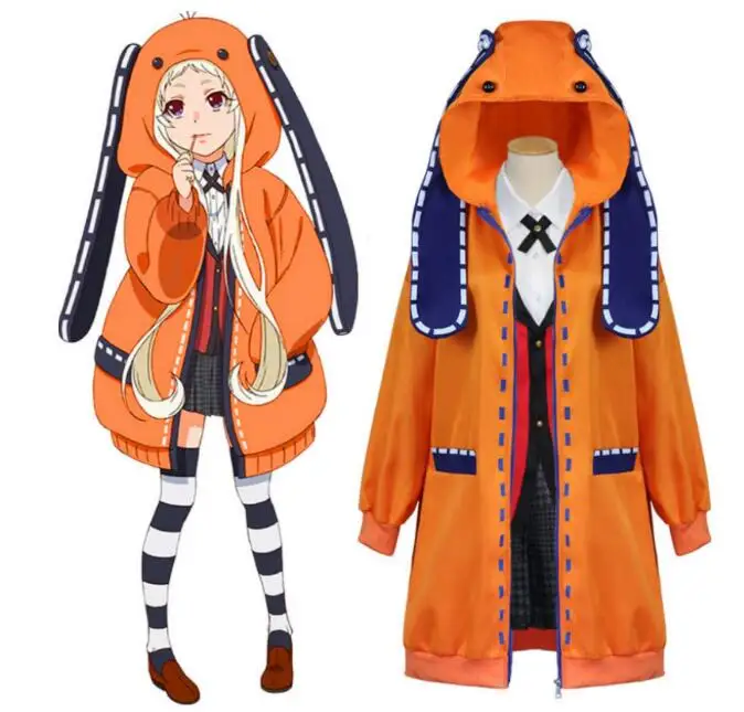 Костюм для косплея Yomotsuki Runa из аниме «Kakegurui», пальто для школьниц Jk, женское платье на Хэллоуин, Милая зимняя Пижама для девушек