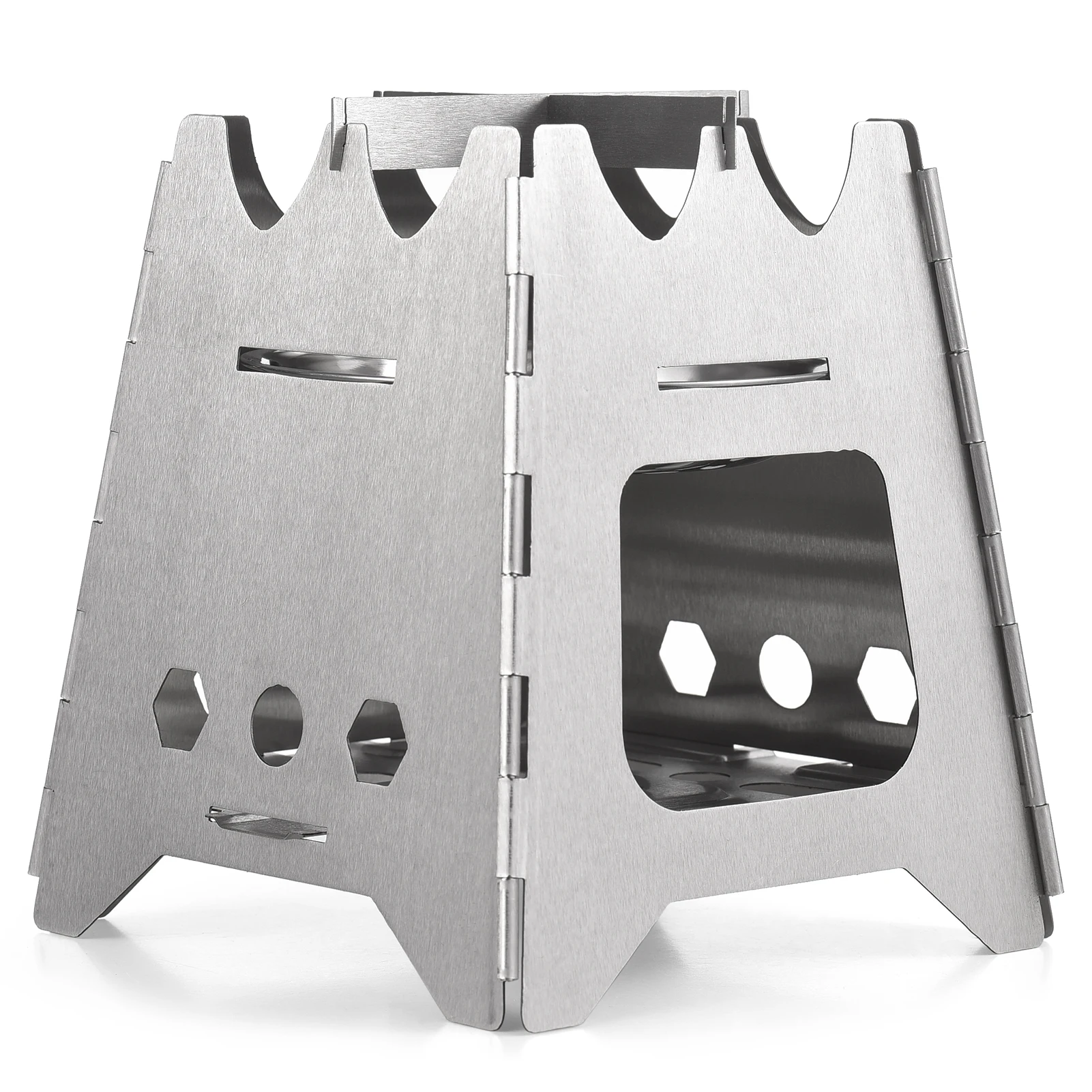 

Collapsible Camping Stove Wood Burning Stove Portable Stainless Steel Backpacking Stove Alcohol Stove for Outdoor Equipment