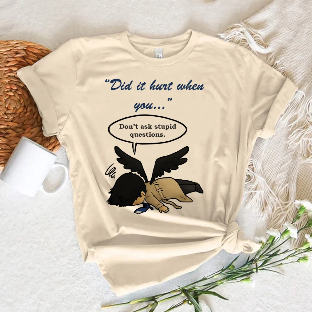 Супернатуральный женский топ с принтом быстросохнущая дышащая футболка для