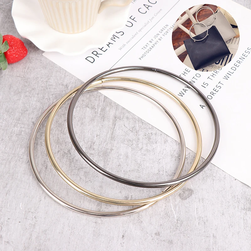 

1pc 150mm Metal Solid O-ring Circles Wire Tote Cases Bag Handle Metal Strap Replacement Handbag Luggage DIY