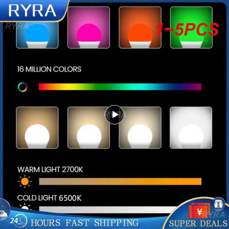

Умные светодиодные лампы ZigBee E27 с цоколем RGB, 220 В, 110 В, 1-5 шт.