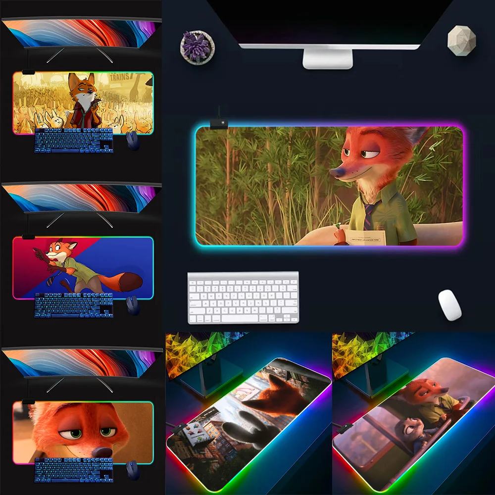 Игровой коврик для мыши и клавиатуры с RGB-подсветкой