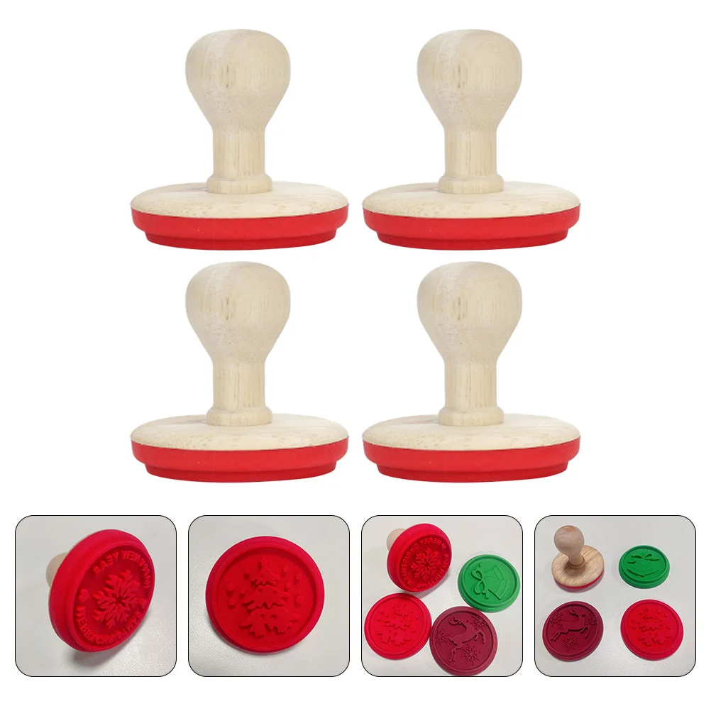

Cookie Stamp Christmasbiscuit Mold Stampssilicone Fondant Holiday Baking Molds Mooncake Embossing Set Press Stamper Pastry