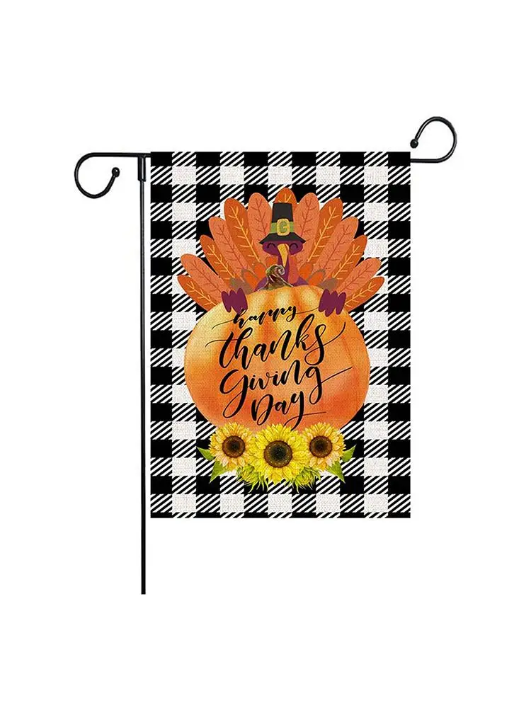

Fall Garden Flags 12 x 18 Inch Vertical Double Sized Thanksgiving Thanksgiving Garden Flag for House Yard Outdoor