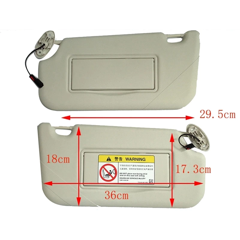

1Pair Plastic Sun Visor Cover With Light Make-Up Mirror Sunvisor For Ford Focus 2012-2018 Sunshade Sun Shield