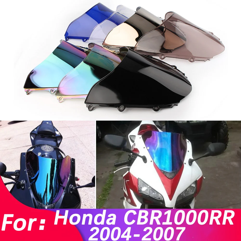 

Ветровое стекло для Honda CBR1000RR CBR 1000 RR 1000RR 2004-2007, ветровое стекло с двойным пузырьком, аксессуары для мотоциклов, обтекатель-дефлектор