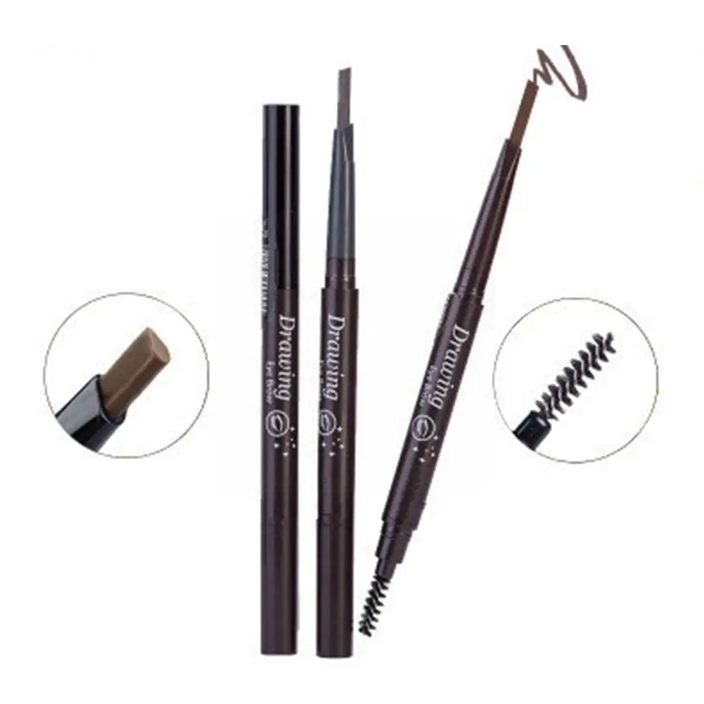 

Women Eyebrow Pencil Double-headed Automatic Rotation Waterproof Make Sweat-Proof Day Cosmetics Tint All Up Pen Eyebrow G3P9