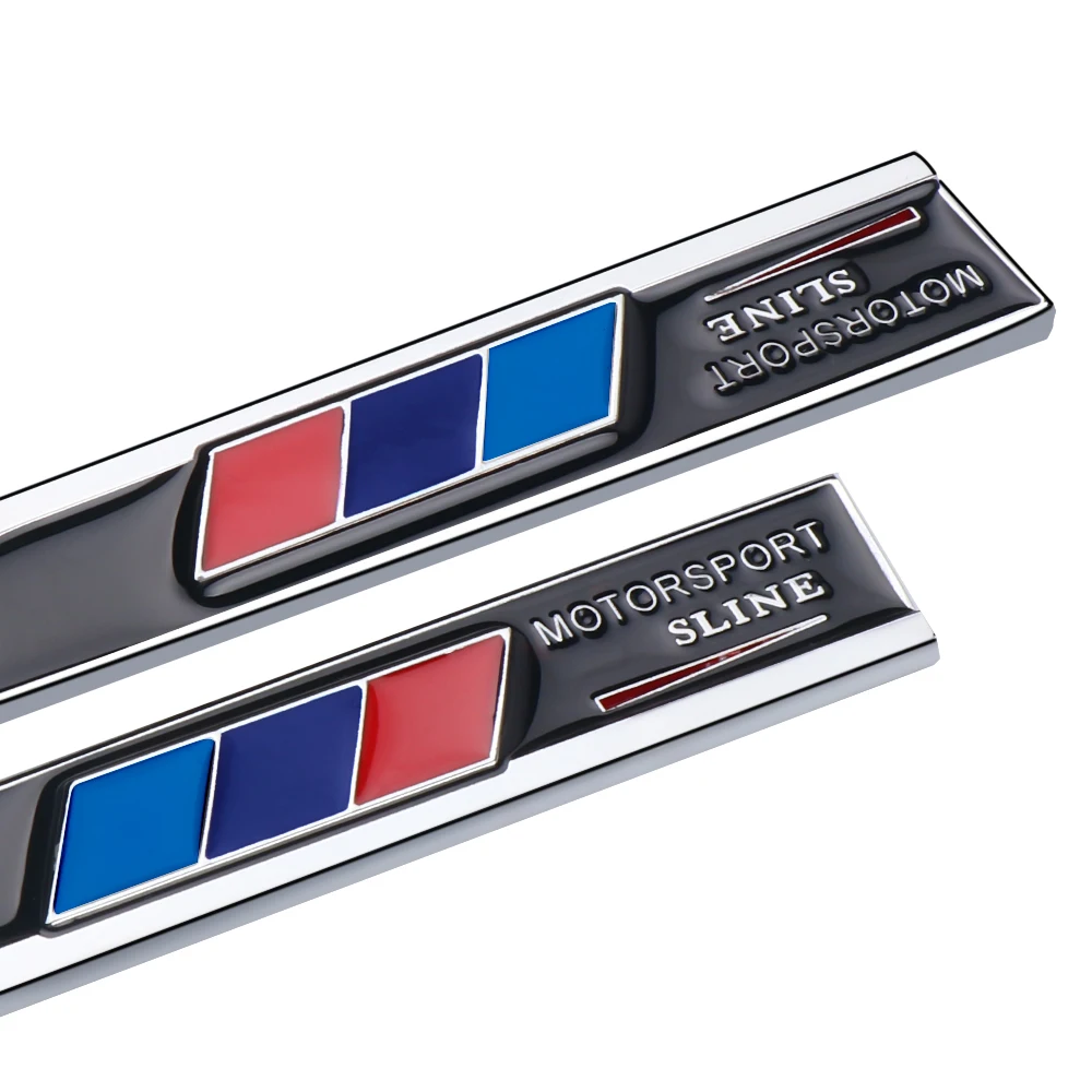 3D автомобильная металлическая наклейка в форме лезвия на кузов дверь боковое