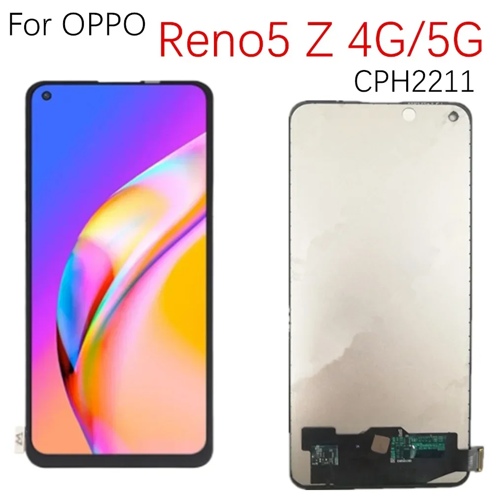 6 43-дюймовый TFT ЖК-дисплей для Oppo Reno5 Z ЖК-экран Reno5Z сенсорная панель дигитайзер в