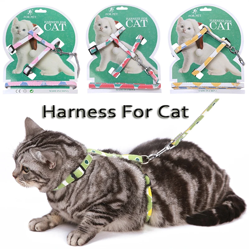 

Pet Cat Collar For Cats Cozy Nylon Rabbit Kitten Kedi Harness Leash Set Dog Cat Accessories Products For Pets Adjustable