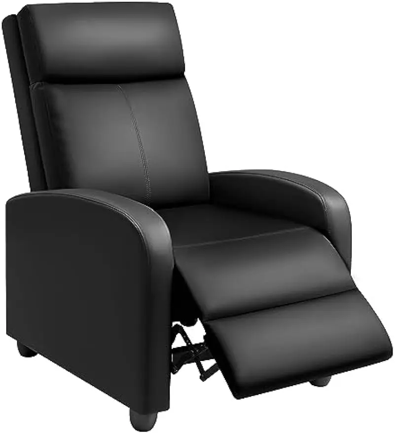 

Recliner Chair for Adults PU Leather Adjustable Reclining Chair for Living Room Home Theater Seating with Footrest