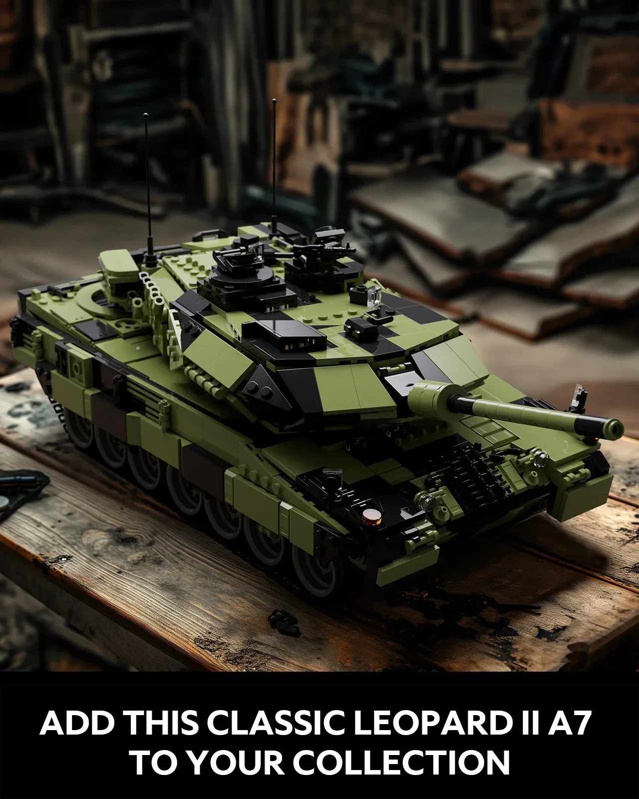 Фото Военный танк Leopard II A7 для взрослых, Коллекционная армейская модель для сборки подарка, идеально подходит для военных энтузиастов NF10269A №2