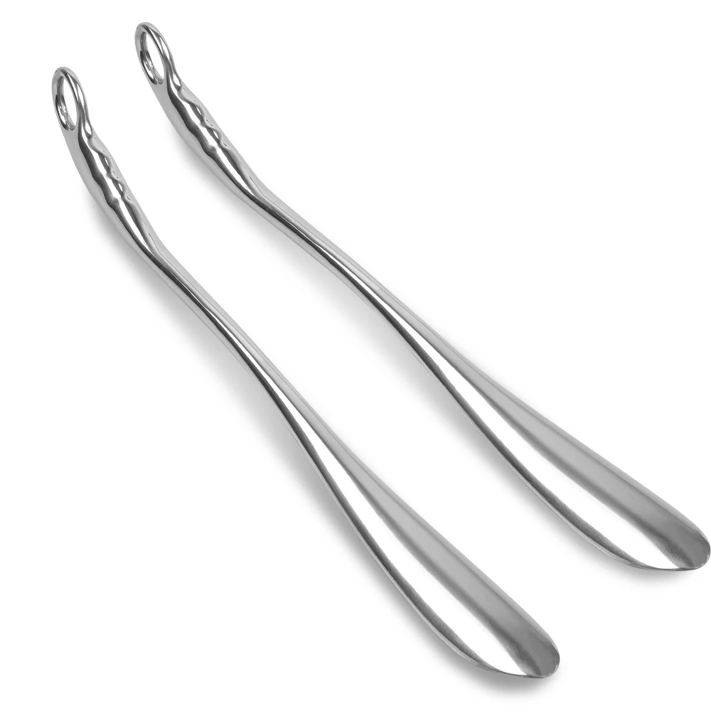 Professional Metal ShoeHorns Long Handle 52cm Length Alloy For Convenient Wearing Shoes Horn  Leather High Heel Hanging Spoon