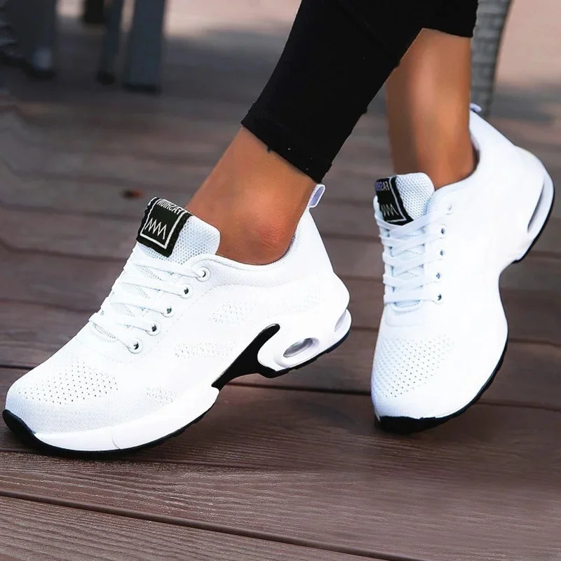 

Women Running Shoes Breathable Wedges Air Cushion Sneakers Woman Fashion Platform Shoes Trainers Female Casual Shoes Mesh
