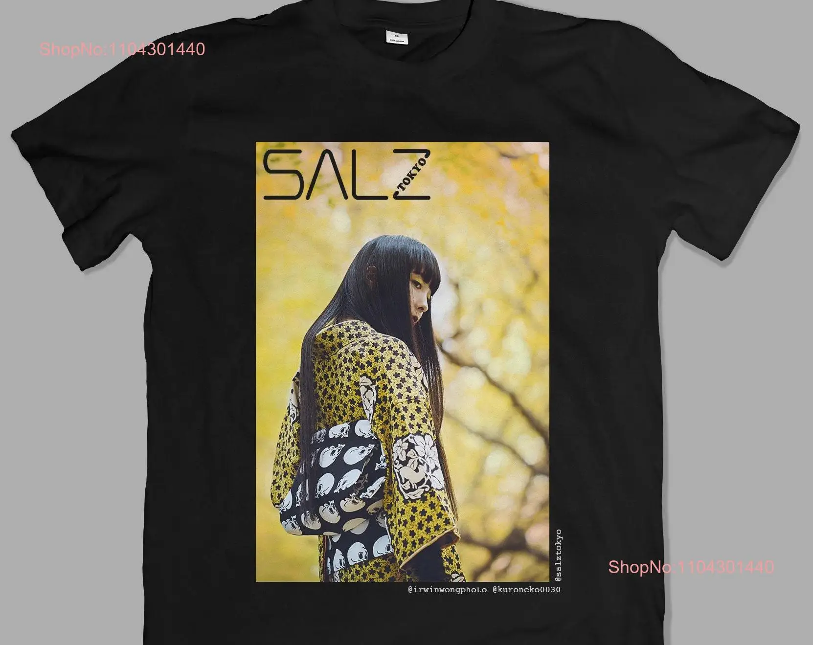 SALZ Tokyo Gingko кимоно футболка 2 года желтый осень манга девушка черепа vaporwave 90 s