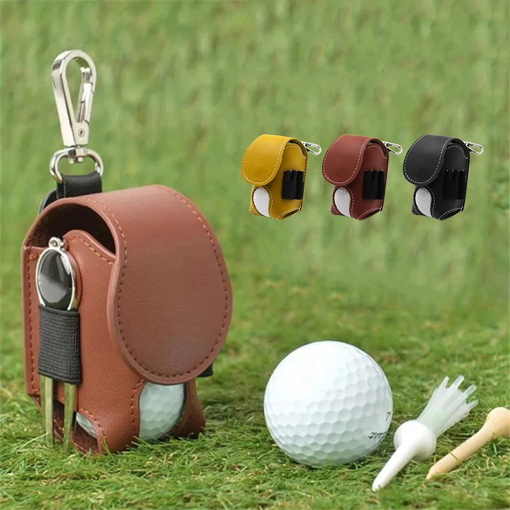 

Golf Ball Divot Storage Carrier Bags for Waist Belt Leather Holder Double Ball Organizer Pounch Golfer Sporting Golf Accessory