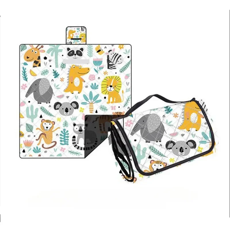 Портативный Водонепроницаемый Коврик Для Пикника Мультяшный Полиэстер Кемпинг