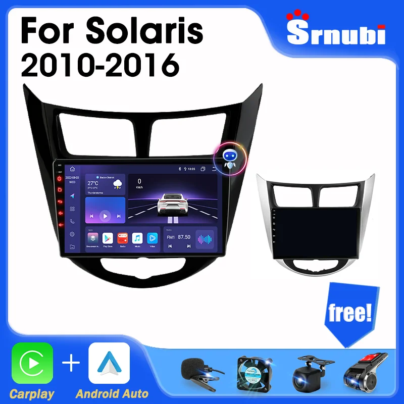 Srnubi для Hyundai Solaris Accent 1 2010-2016 Android автомобильное радио Видео Стерео мультимедийный
