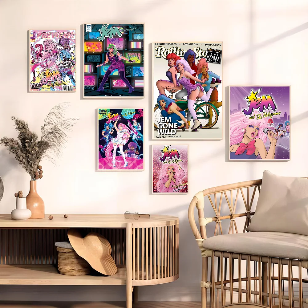 Джем и голограммы фильм липкие постеры винтажные комнаты домашний бар кафе Декор